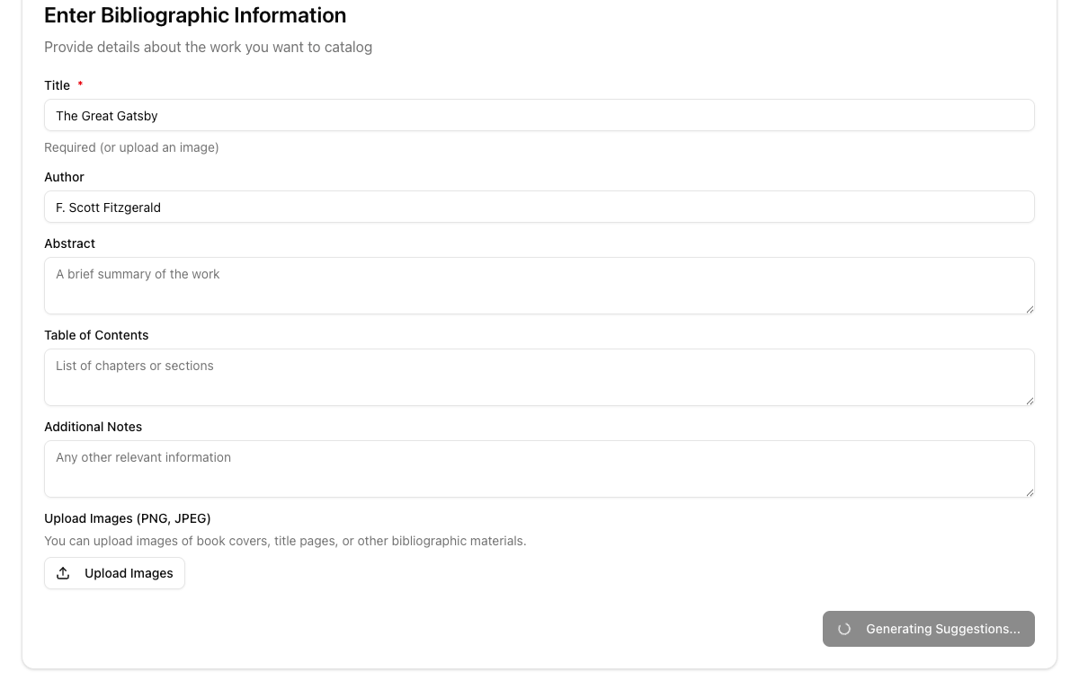 Generating suggestions