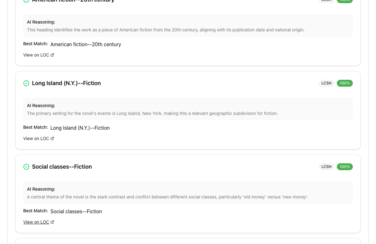 Individual term cards